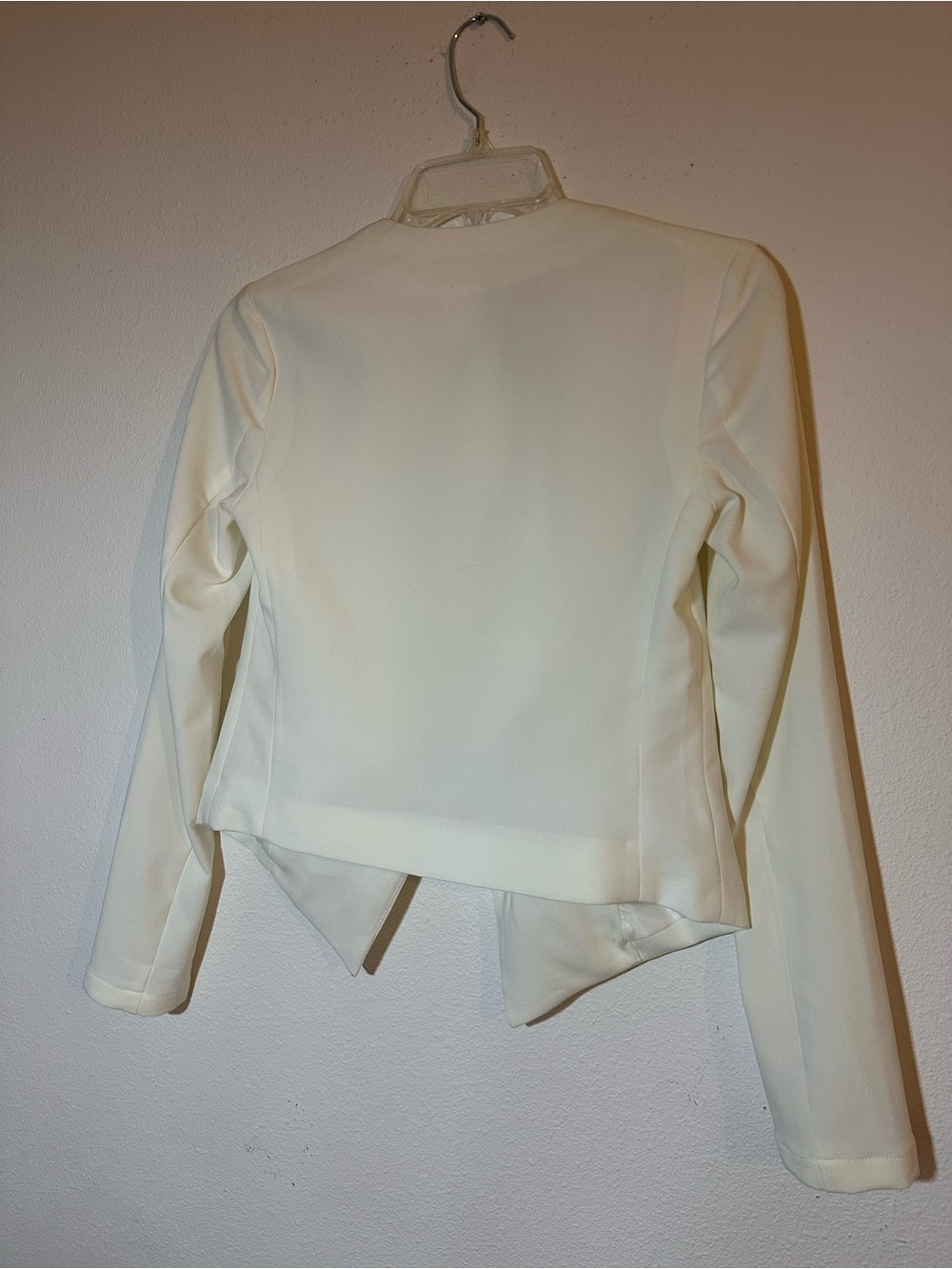 H&M White Cropped Open-Front Blazer Jacket - Picture 9 of 9